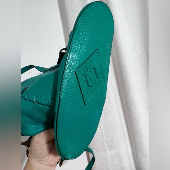 orYANY Green Pebbled Leather Medium Shoulder Bag - Picture 7 of 10